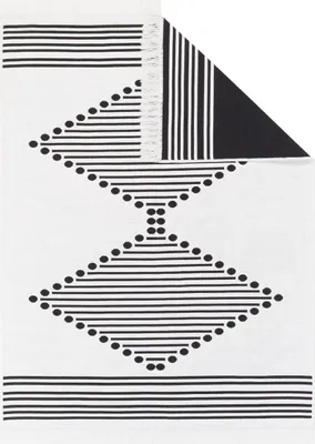 Produktbild von Tapiso Teppich AZTECA modern Fransen grau schwarz melange Wohnzimmer 120 x 170 cm