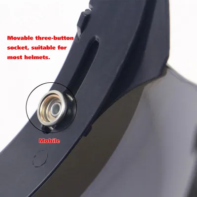 Obrázok produktu pre Univerzálny vetruvzdorný 3-snap motocyklovej prilby visor predné flip-up vietor šošovky pre slnečné okuliare