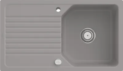 Produktbild von Villeroy & Boch 3852FKD Subway 60 S Keramikspüle Einbau Unterschrankbreite ab 60 cm Stone White Excenterbetätigung - inkl.