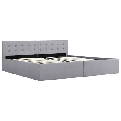 Immagine prodotto di Letto contenitore idraulico in tessuto grigio chiaro 180×200 cm
