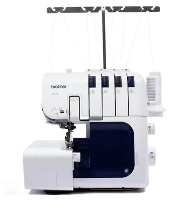 A white Brother 4234D overlock machine with dark blue accents, shown against a white background.