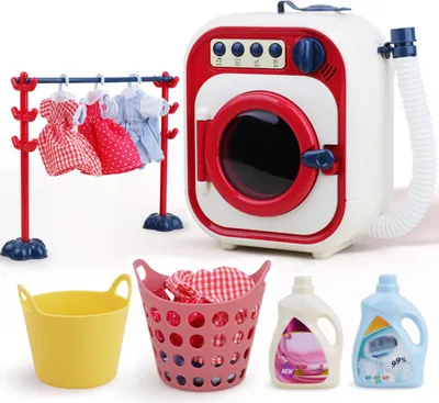 Image de Mini machine à laver électrique Jouet de lavage pour enfants Batterie étanche pour enfants