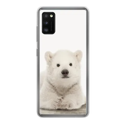 Produktbild von MuchoWow® Handyhülle Schutzhülle Hülle für Samsung Galaxy A41 Eisbär - Tiere - Kinder - Weiß - Jungen - Mädchen Silikon Softcase Handy Hülle - Mobiltelefon