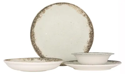 Produktbild von Kütahya Porselen Geschirrset (Medium) - Rustiground - 24 teilig - 6 Personen - Porzellan