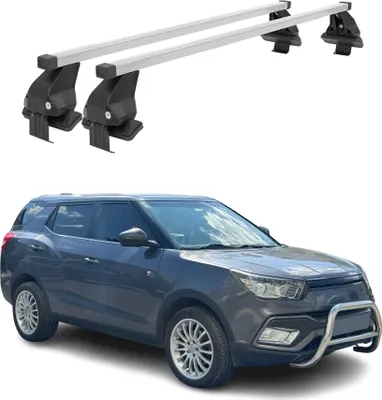 Image de Menabo Barres de toit de base pour Ssangyong XLV 2016-2023 acier gris 2pcs