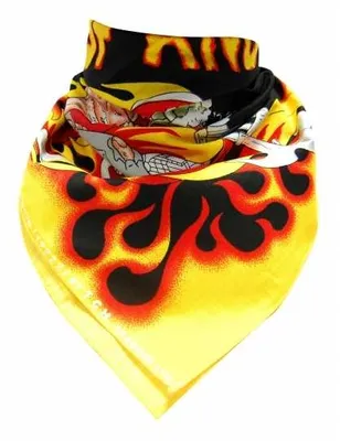 Produktbild von Bandana Halstuch Totenkopf Feuer, Bandana Headscarf Scarf Skull fire, Bandana pañuelo bufanda Fuego cráneo