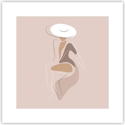 Produktbild von Poster - Poster ohne Rahmen - Buntstift Frau Hut - 30x30 cm - Wand Bild - Wanddeko - Wandbilder - Kunstposter - Wandposter - Bilder - Kunstdruck - Wanddekoration - Wandbild - P2XAC30x30-4773