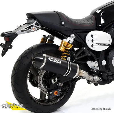 Produktbild von ARROW Auspuff RACE TECH für Yamaha XJR1300 2007-16 aus Aluminium, schwarz