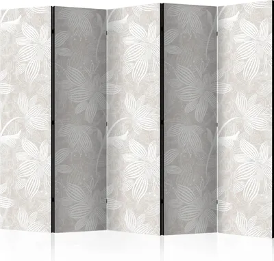 Produktbild von 5-teiliger Doppelseitiger Vlies Paravent - Floral Elements II 225x172 cm Muster f-C-0256-z-c
