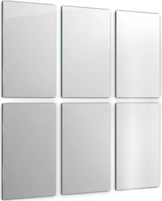 Produktbild von Mirror Tiles Glamour - Selbstklebende Dekorationsfliesen Moderne - 6 Stück Set - 30x20 cm