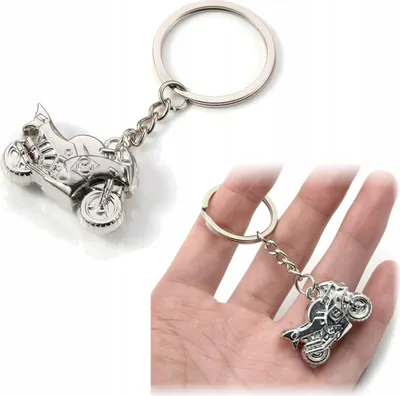 Produktbild von MOTORRAD MOTOR Silber Metall Schlüsselanhänger für Schlüssel Original Geschenk