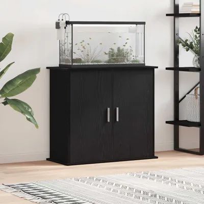 Produktbild von Aquariumständer Schwarz Schwarz 81x36x73 cm Holzwerkstoff, Sonstiges Aquarienzubehör DesignMöbel