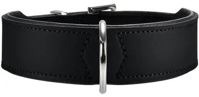 Produktbild von Hunter Basic, Hund, Standardkragen, Schwarz, Leder, Einfarbig, M-L
