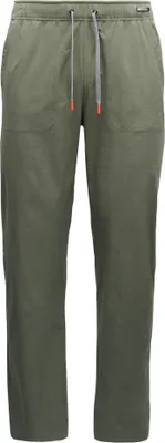 M Sequence Pants von Black Diamond; Kletter- und Boulderhose in olivgrün mit elastischem Bund und Taschen.
