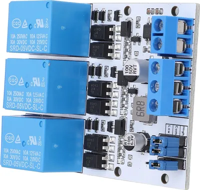 Zdjęcie produktu dla 3-kanałowy moduł przekaźnikowy GPIO z regulowanym zabezpieczeniem nadprądowym i izolacją transoptora