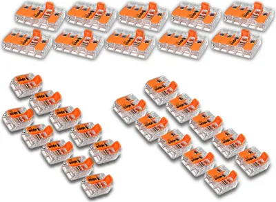 Produktbild von 30 Stück Wago Hebelklemmen / Serie 221 / 10x412 10x413 10x415 / Verbindungsklemme Steckklemme