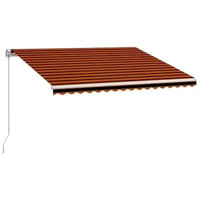 Obrázek produktu pro ručně stahovací markýza vidaXL 450 x 300 cm oranžová a hnědá