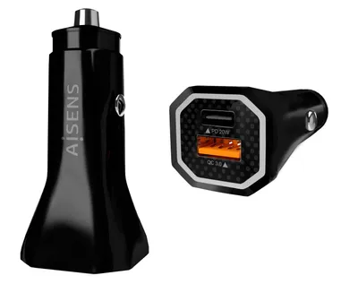 Autolader 38 W, USB-C PD3.0 20 W, USB-A QC3.0 18 W, schwarz
