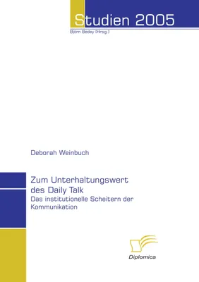 Produktbild von Zum Unterhaltungswert des Daily Talk