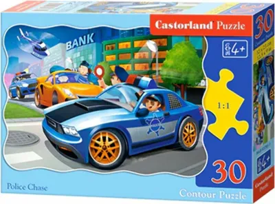 Zdjęcie produktu dla Castorland Puzzle 30 Elementów - Pościg Policyjny, Układanka Dla Dzieci +4 Lata