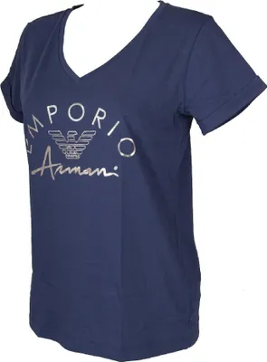 Immagine prodotto di T-shirt maglietta donna scollo V manica corta cotone EMPORIO ARMANI articolo 164334 0P291, XS, Cotone 100%