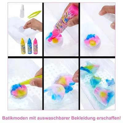 Produktbild von Mattel HCD29 - Barbie Chelsea - Color Reveal - Tie Dye Fahion Maker - Färbe-Set mit Barbie und Chelsea Puppe