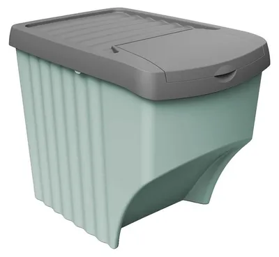 Produktbild von Mülleimer stapelbar Abfalleimer Kunststoff Müllsammler Abfallsortierer Mülltrennsystem Recyclingbehälter 30x33x40cm