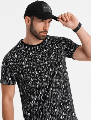 Produktbild von Ombre Clothing Kurzarmhemd für Männer Economou schwarz S