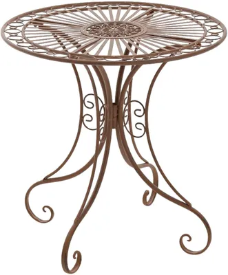 Produktbild von CLP Gartentisch Hari Bistrotisch aus Eisen im Jugendstil für Balkon und Terrasse antik braun
