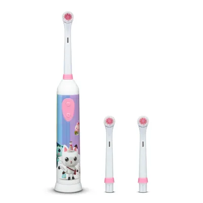 Zdjęcie produktu dla Koci Domek Gabi szczoteczka oscylacyjna dla dzieci biała 2 końcówki timer 2 min 3+
