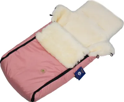 Produktbild von Lammfell Babyfußsack KESSY für Kinderwagen und Buggy Pink
