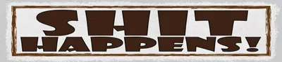 Produktbild von vianmo Blechschild 10x46 cm shit happens