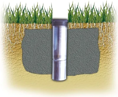 Produktbild von Juwel Alu Bodenhülse 55 mm für Wäschespinnen, mit wasserdichtem Deckel