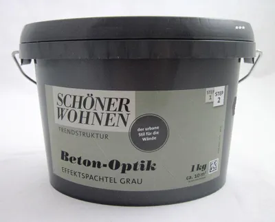 Produktbild von Beton-Optik Effektspachtel 1 kg grau Schöner Wohnen Trendstruktur