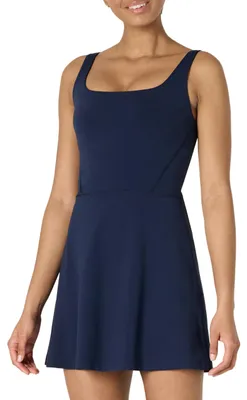 Produktbild von A. Essentials Damen Sportliches Anschmiegsames FormFlex-Tenniskleid, Lang, Marin