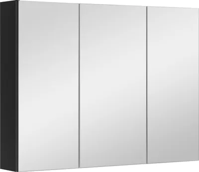 Zdjęcie produktu dla Szafka łazienkowa z lustrem lustrzana wisząca do łazienki czarna loft 80 cm