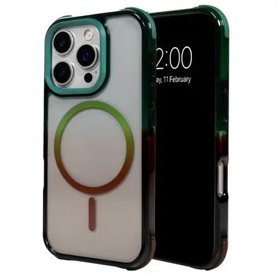 Obrázok produktu pre Zadný kryt Selencia Gradient s magnetickým pripojením MagSafe pre Apple iPhone 16 Pro - zelená/hnedá