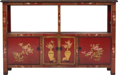 Image de Fine Asianliving commode chinoise buffet chinois armoires chinoises meubles armoire orientale asiatique 140x90x33