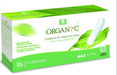 Obrázek produktu pro Organyc bio menstruační tampony SUPER (16 ks) velikost balení: kusové balení