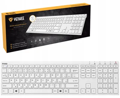 Obrázek produktu pro Bezdrátová klávesnice Yenkee YKB 2000 Cswe Wl, bílá, značka Stark, model 45013892