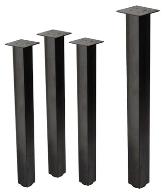 Zdjęcie produktu dla ML-Design zestaw 4 nóg stołowych I-Design, 90 cm, ciemnoszary, industrialny wygląd, stal malowana proszkowo, profil 8x8 cm, nogi meblowe z regulacją wysokości
