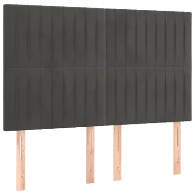 Immagine prodotto di Testiera Grigio Scuro 144x5x118/128 cm Velluto