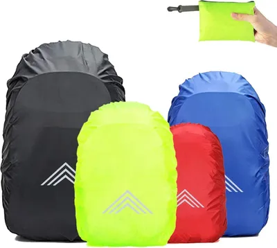 Produktbild von Regenschutz Rucksack 15-90L Wasserdicht Reflektoren Neon Gelb