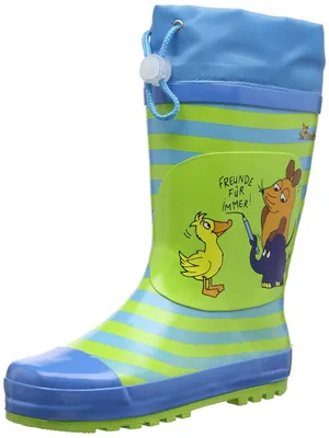 Produktbild von Playshoes Kinder Gummistiefel aus Naturkautschuk, trendige Uni Regenstiefel m