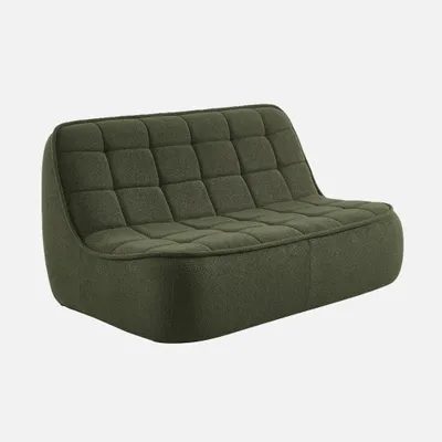 Produktbild von sweeek - 2-Sitzer Sofa mit strukturiertem Bouclé-Bezug - Khaki