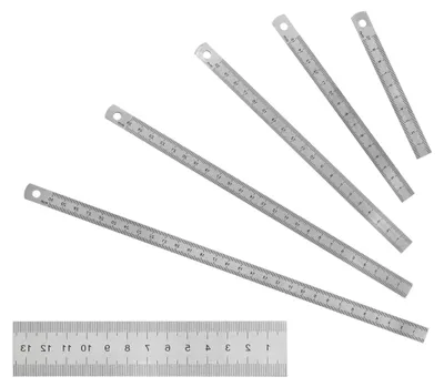 Produktbild von Stahlmaßstab mit einer Länge von 500 mm und einer Teilung von 1 mm