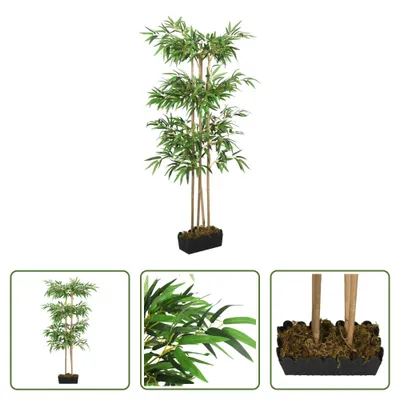 Produktbild von The Living Store Bambusbaum Künstlich 988 Blätter 150 cm Grün