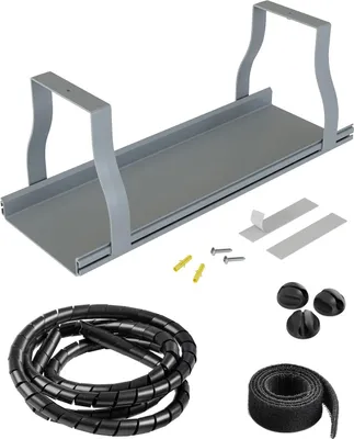 Produktbild von D-Line Schreibtisch-Kabel-Organizer-Set, Grau
