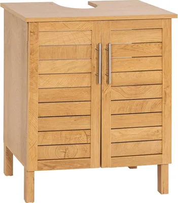 Produktbild von Waschbeckenunterschrank mdf 2 türen 1 regal innen - kolonial - Tendance