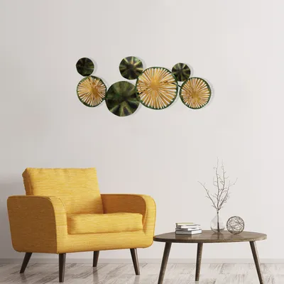 Image de Wallity, accessoire mural décoratif en métal, peint à la main, 79 x 35 cm | 100 % métal (épaisseur : 0,8 mm) | Un design unique qui apporte style et élégance à n'importe quelle pièce.